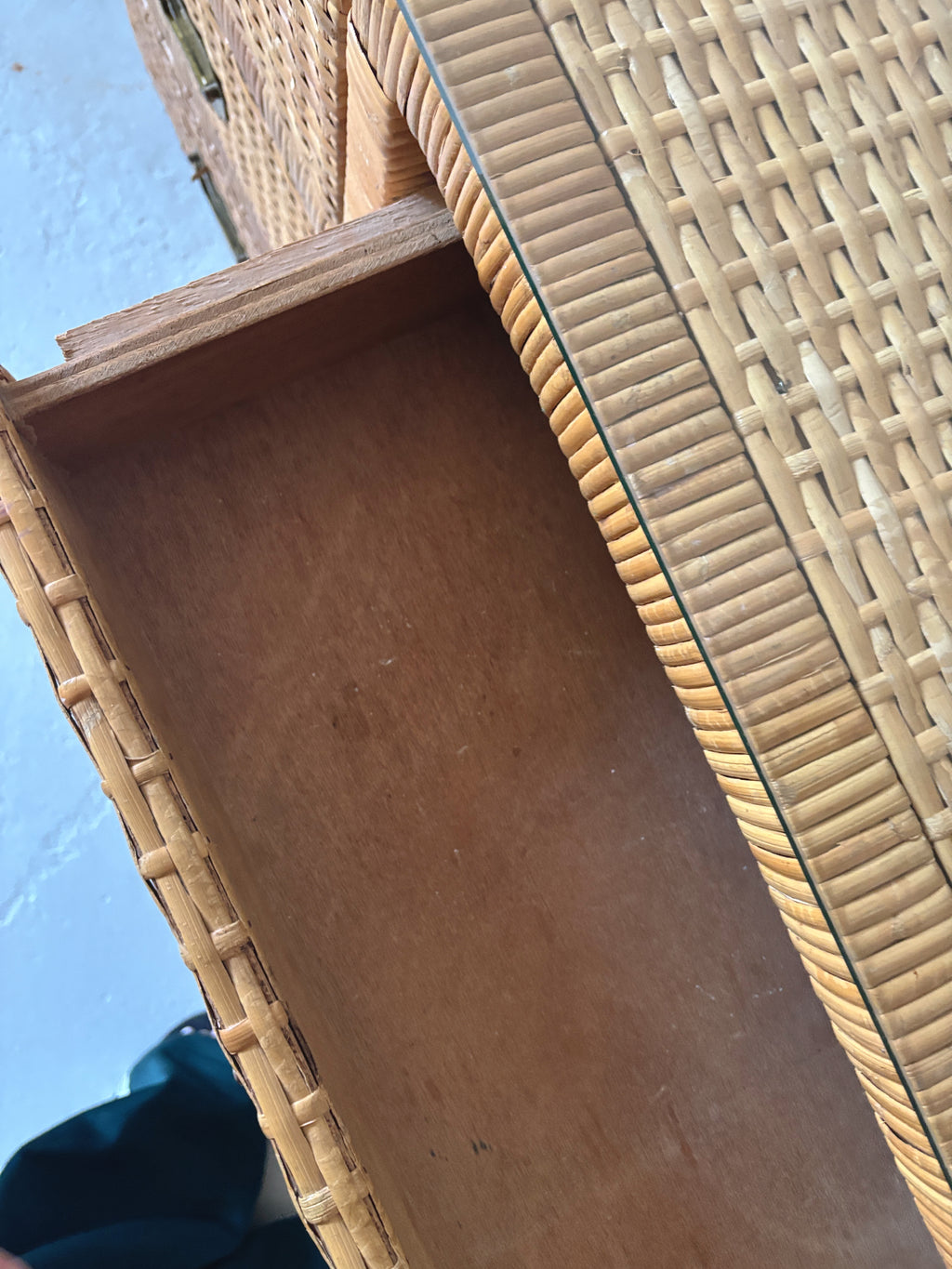 1970s Rattan Desk