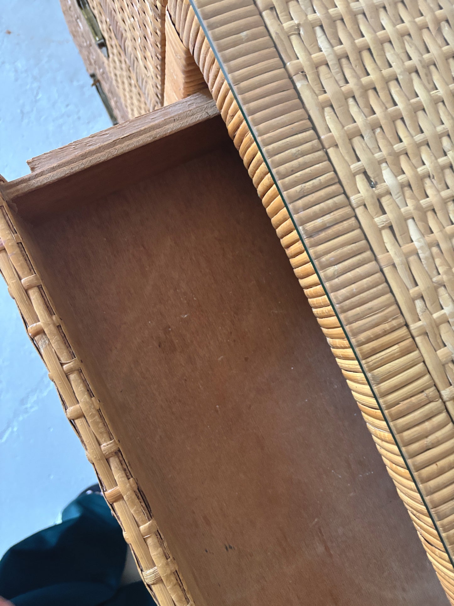 1970s Rattan Desk