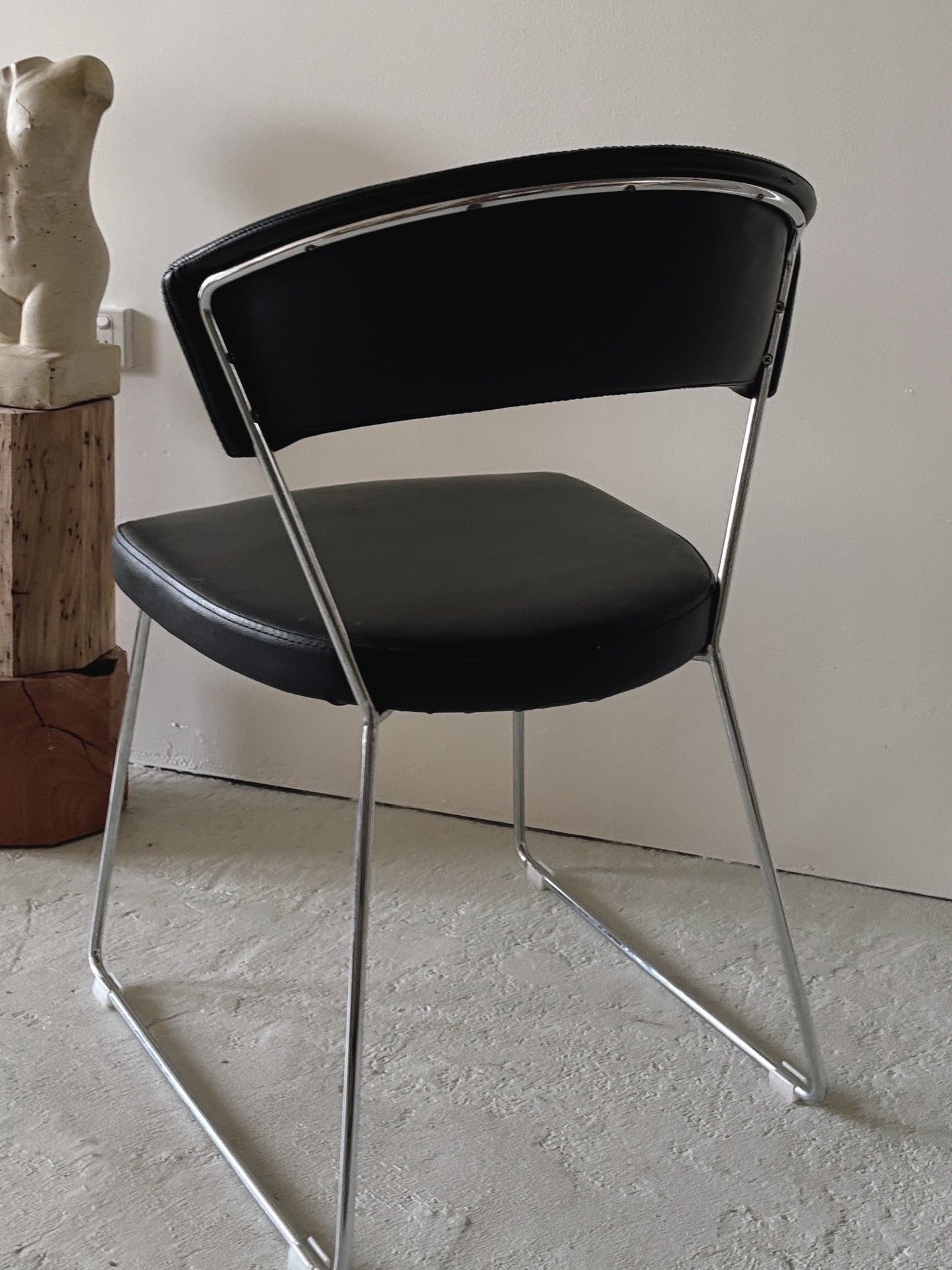 *CUSTOM* Set x 4 Chrome Curve Back Chairs
