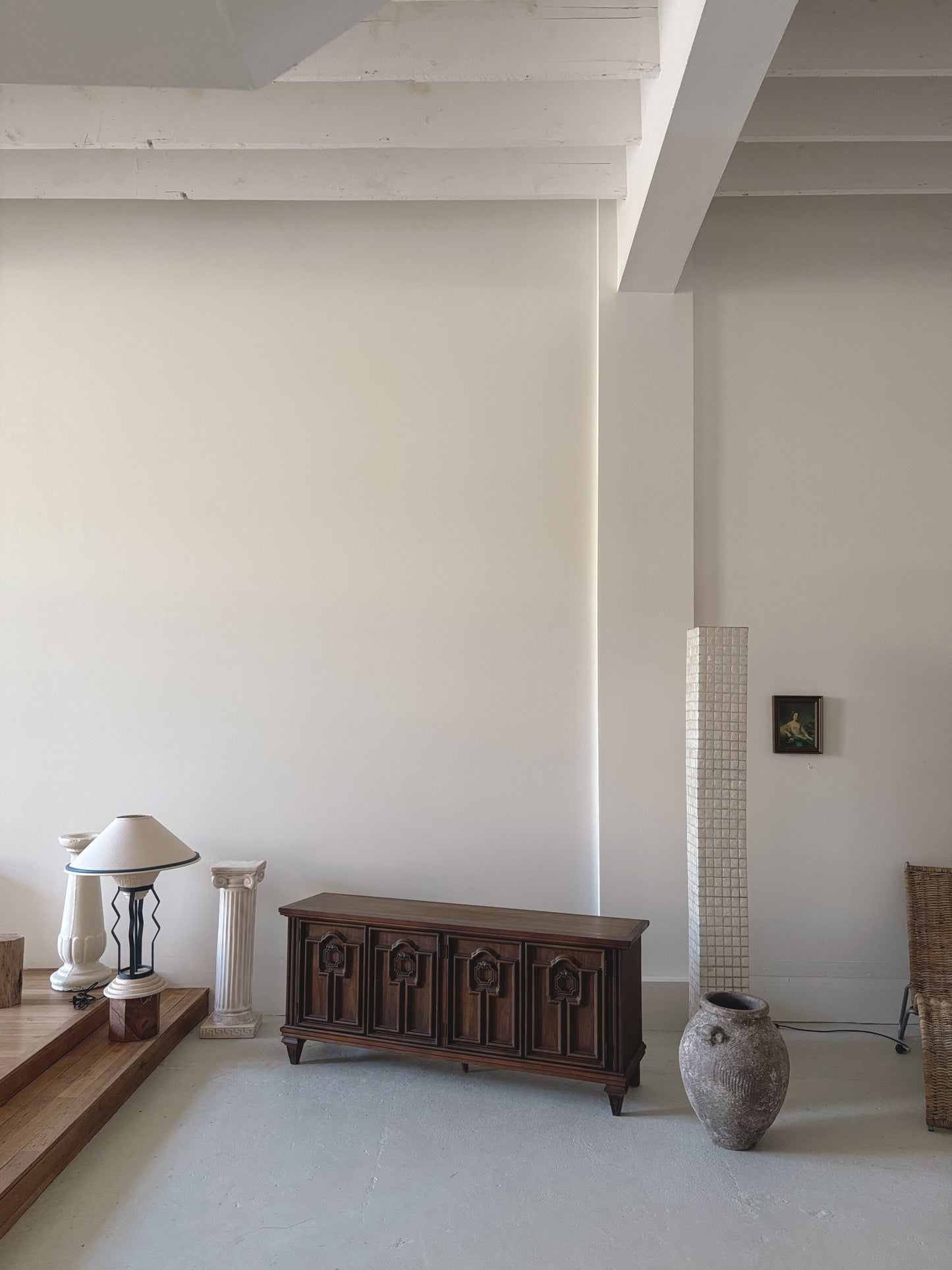 Detailed Brutalist Oak Sideboard