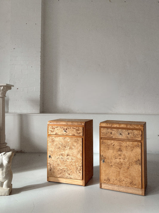1950s Burl Bedside Tables