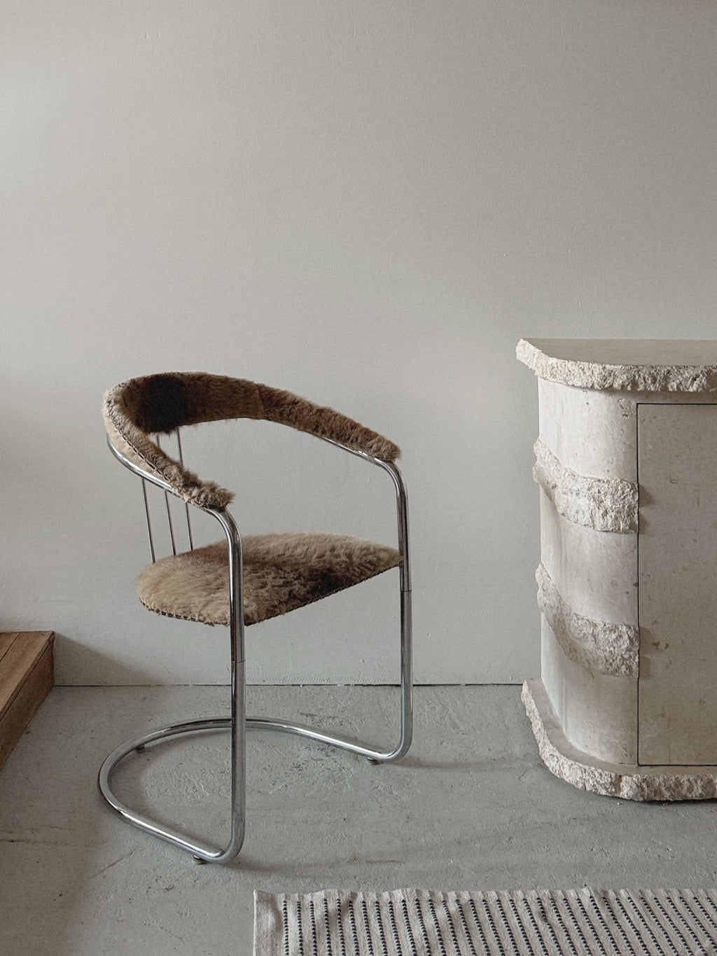 Bespoke Chrome Hide Chair