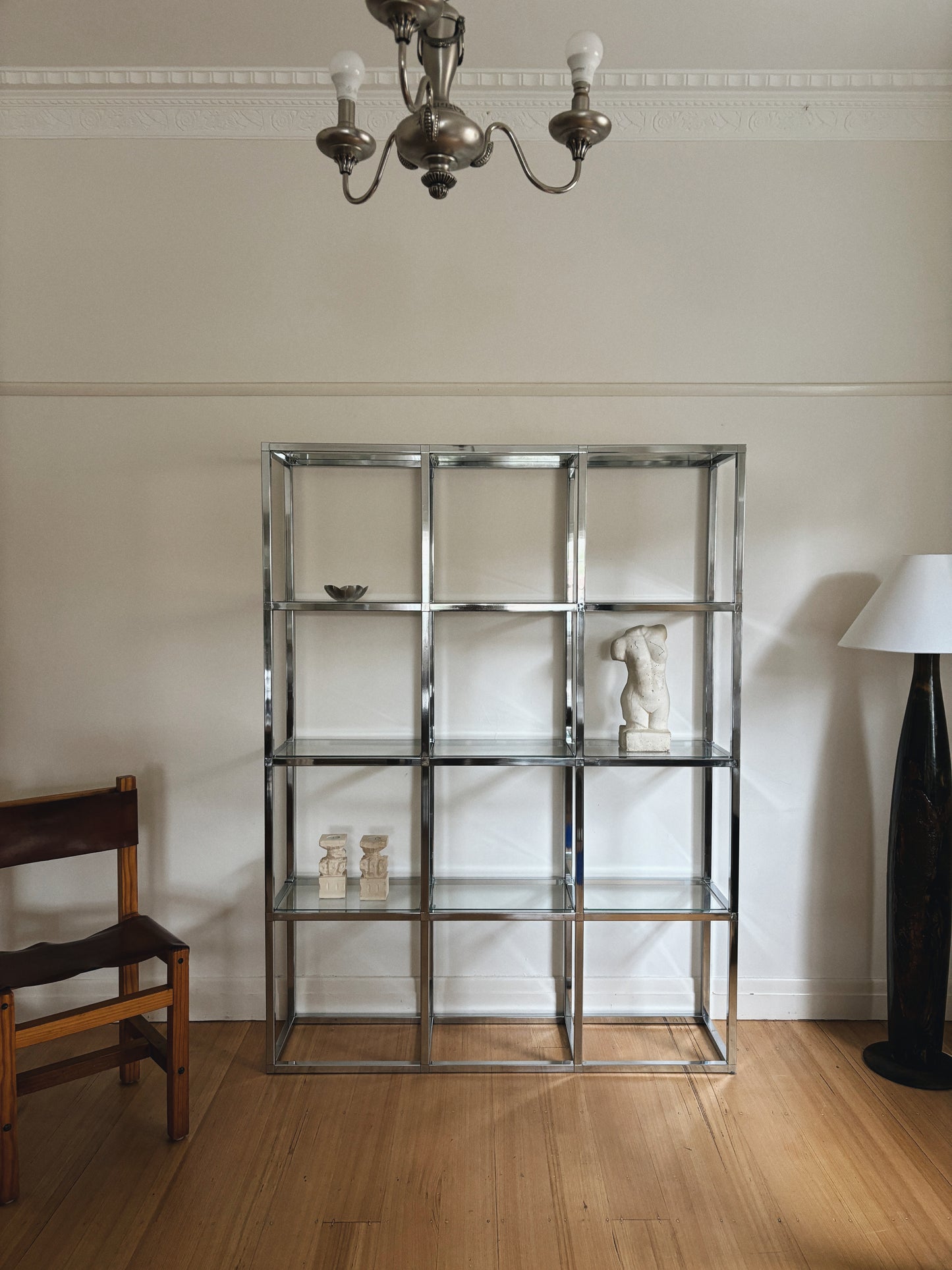 1990s Chrome Shelving Unit