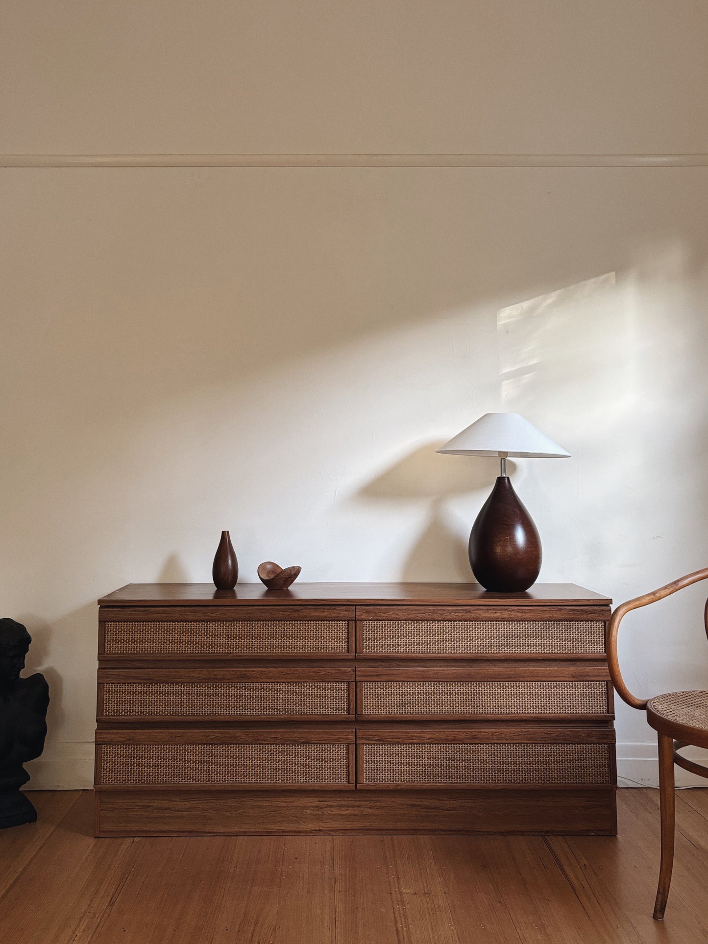 Vintage Rattan Drawers