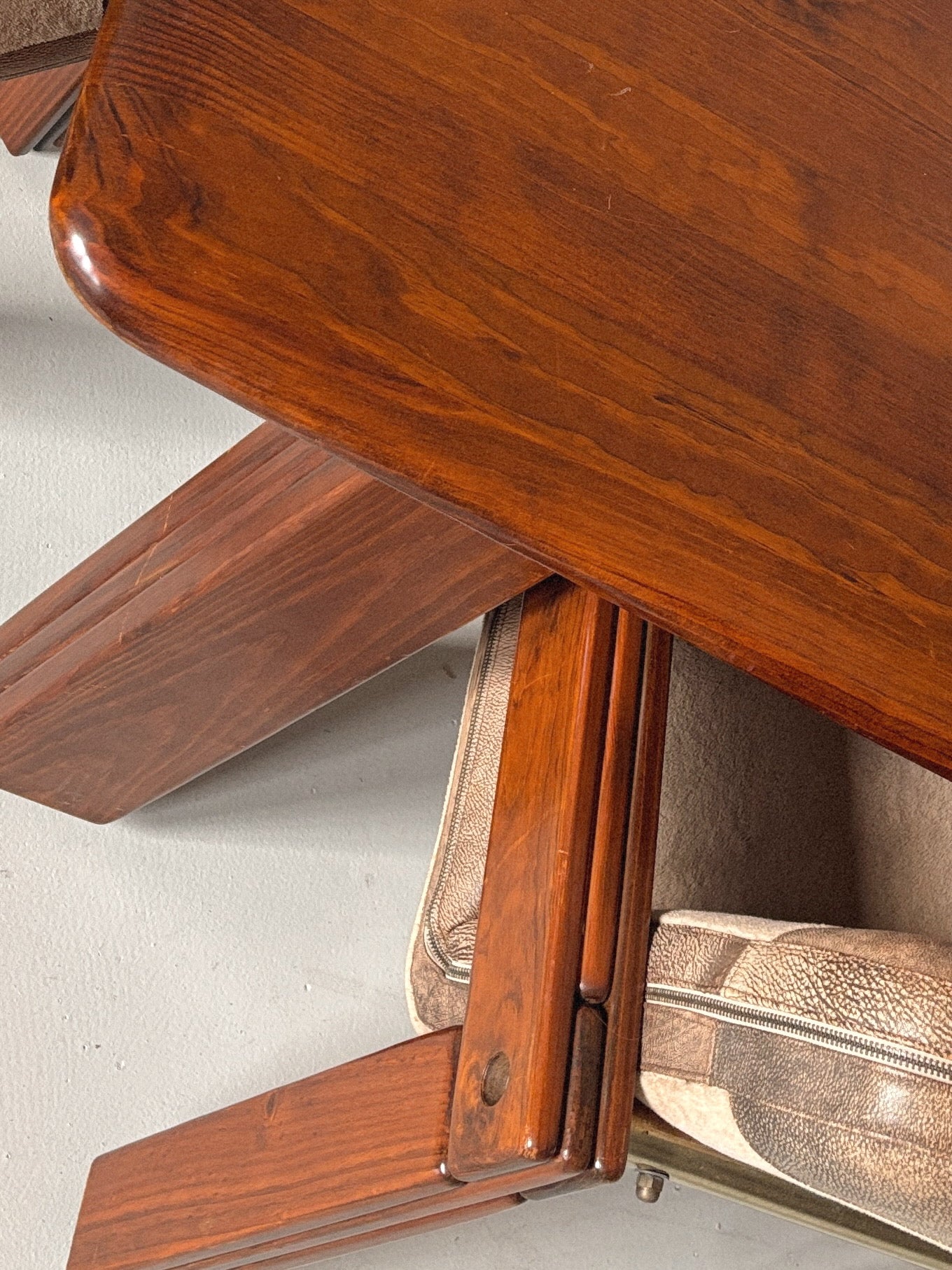 1970s Post + Rail 6 Seat Dining Setting
