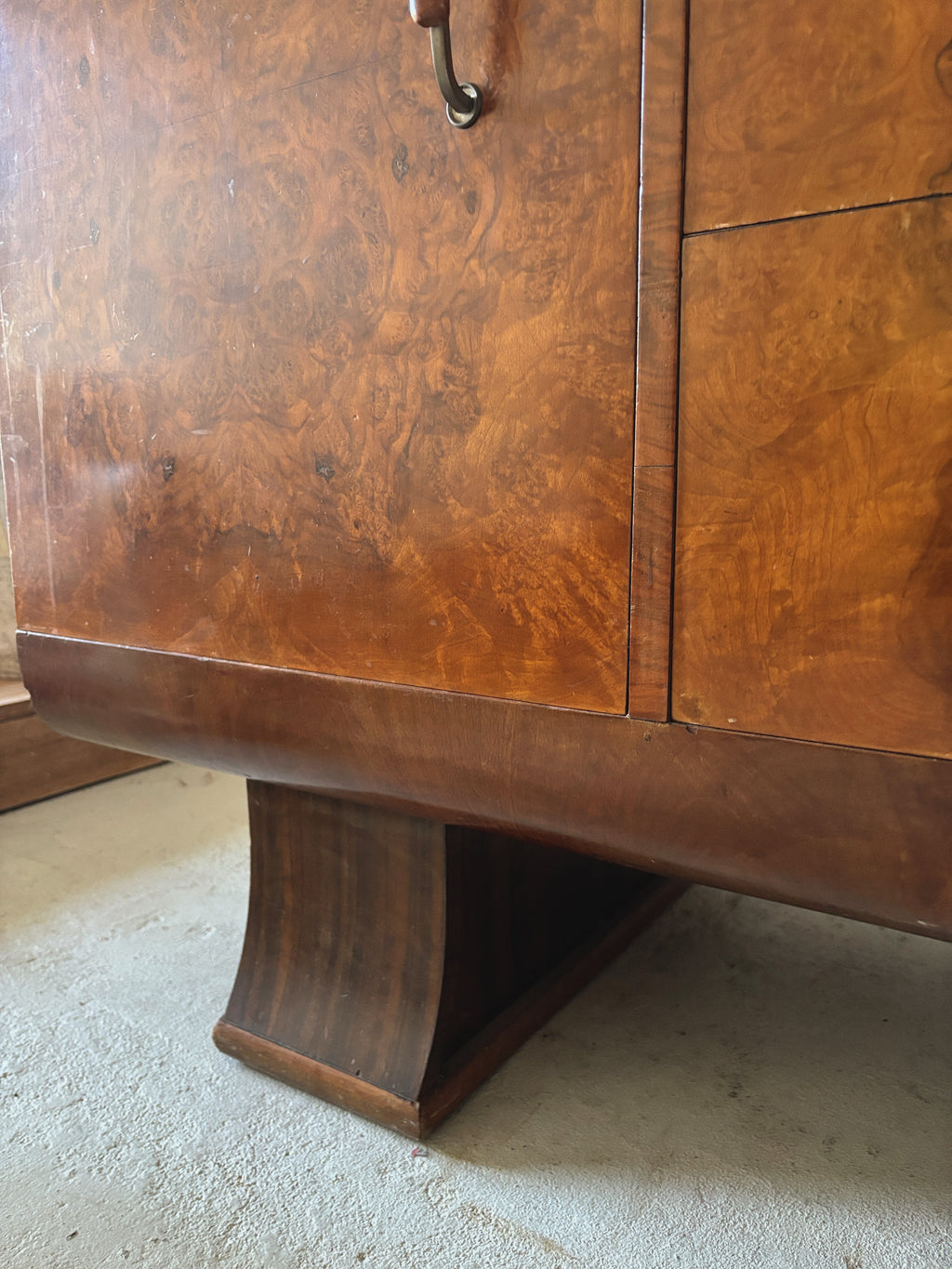 Art deco European Burl Sideboard