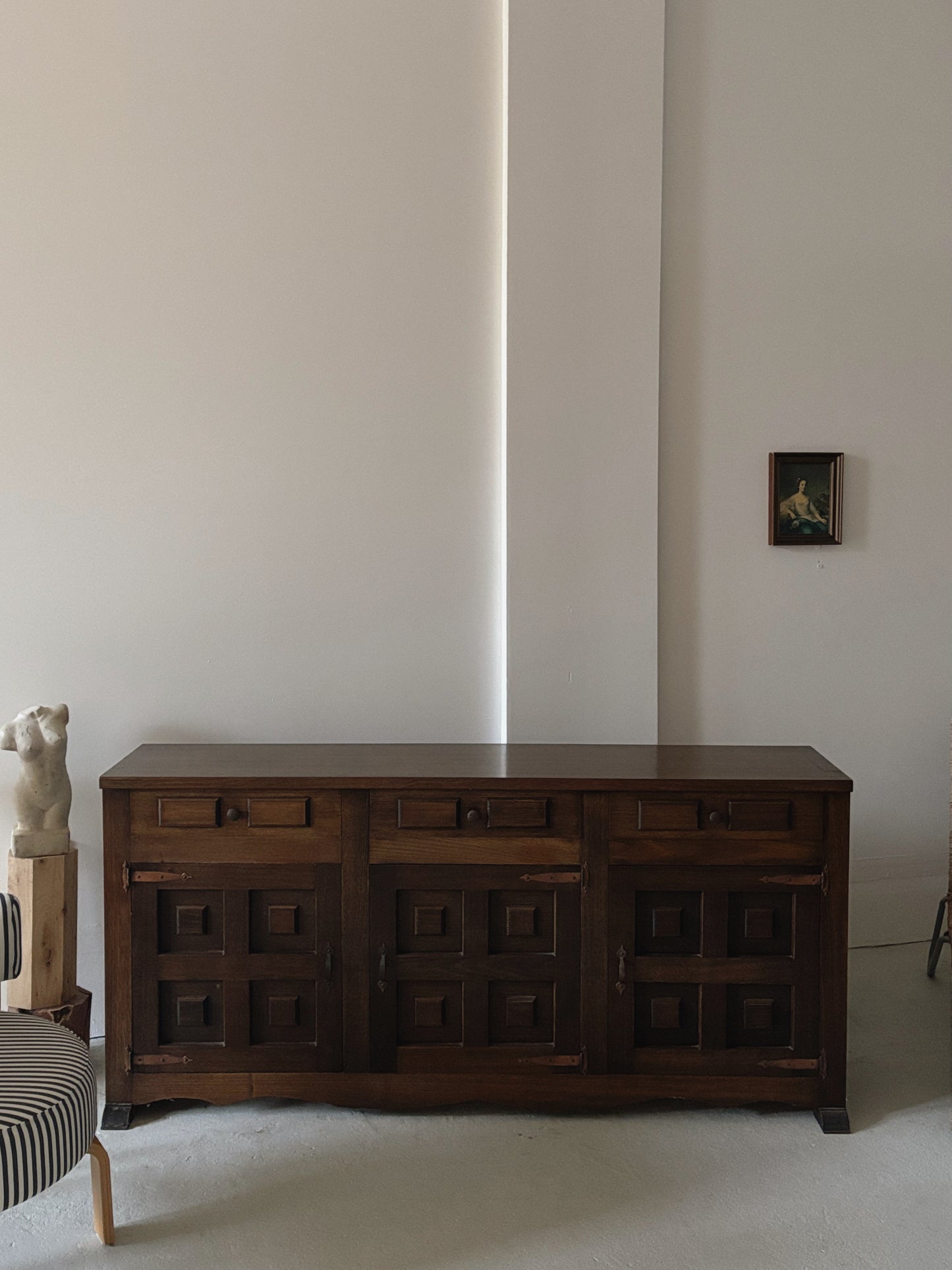1970s Brutalist Walnut Sideboard