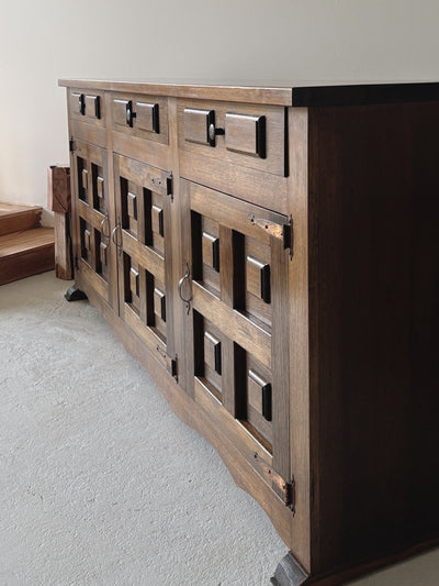 1970s Brutalist Walnut Sideboard