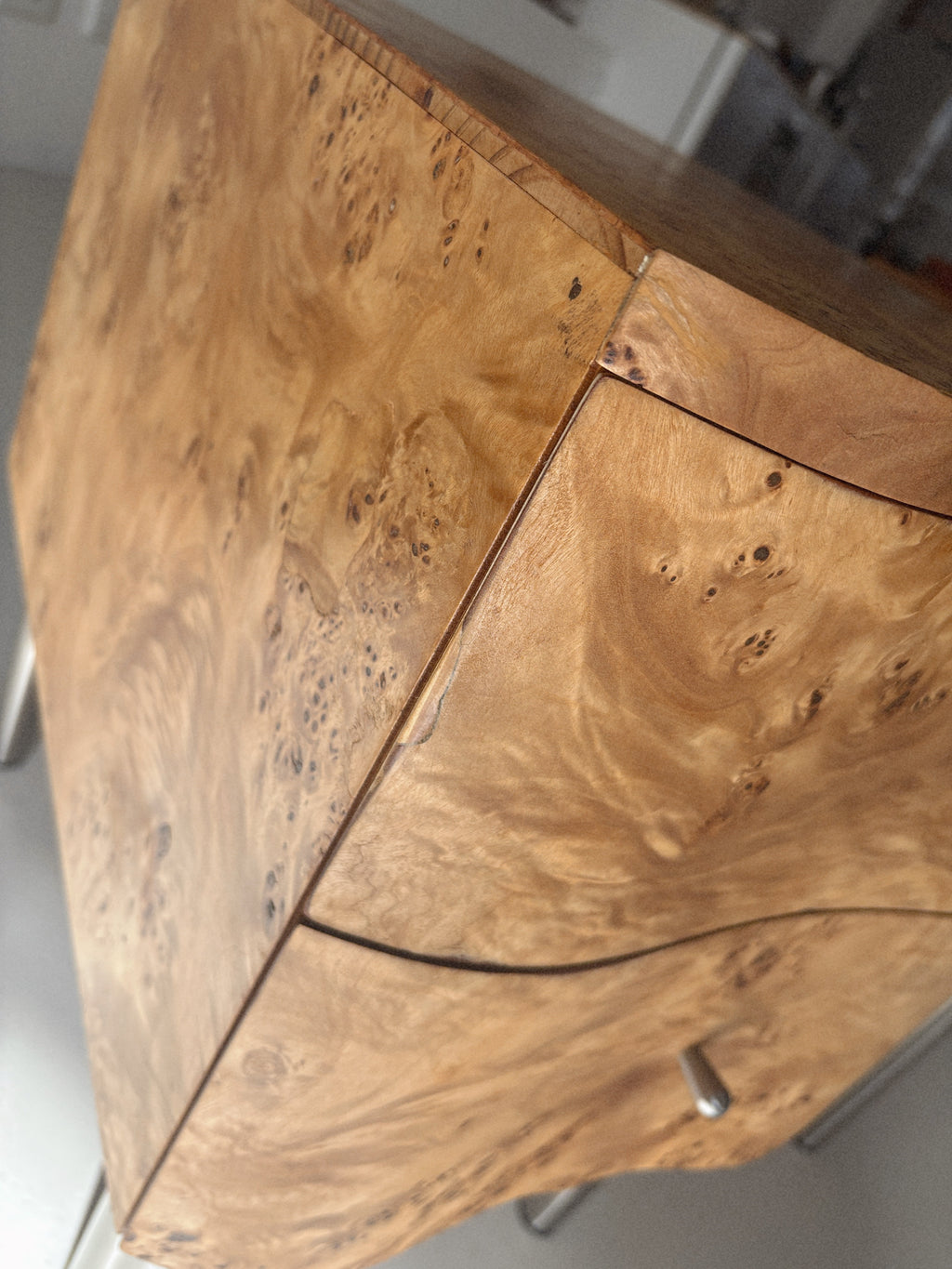 Curvy Burl Bedside Tables