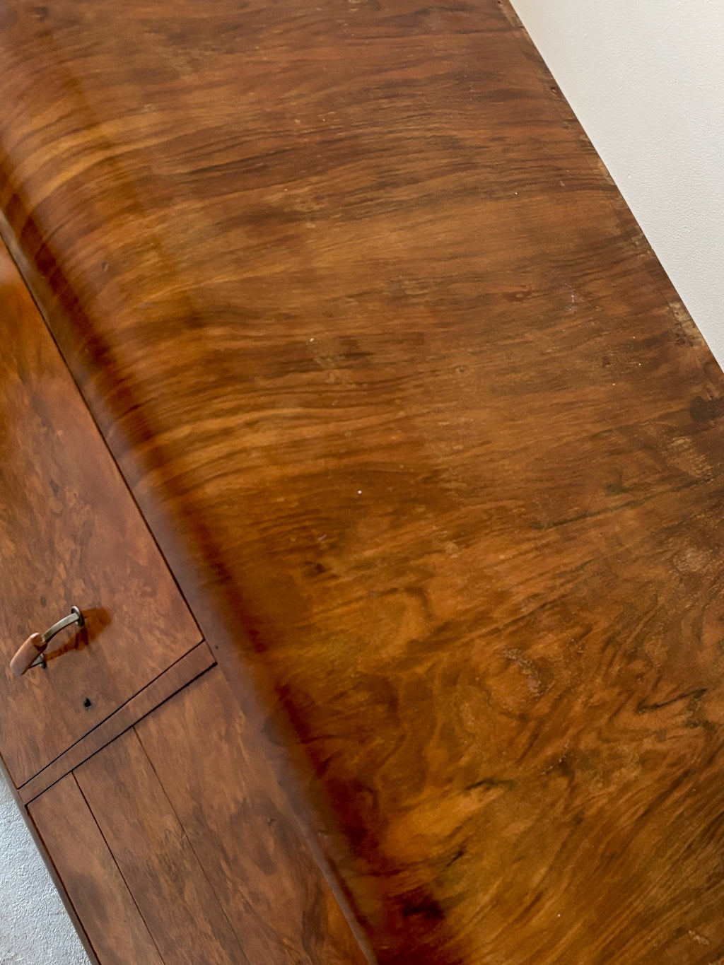 Art deco European Burl Sideboard