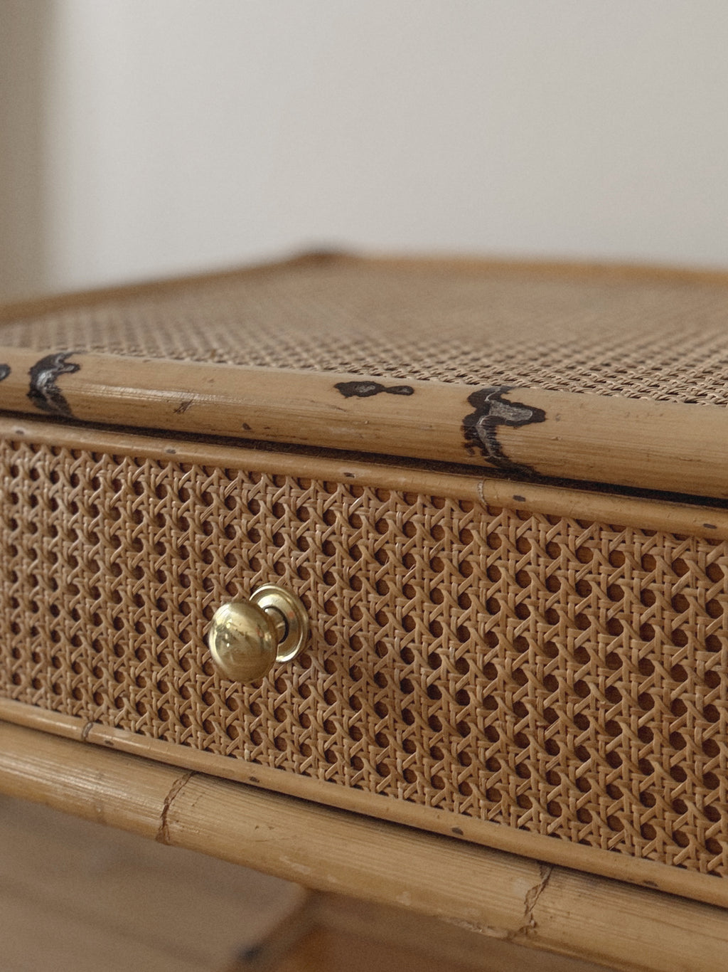 Vintage Rattan Side Tables