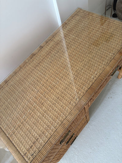 1970s Rattan Desk