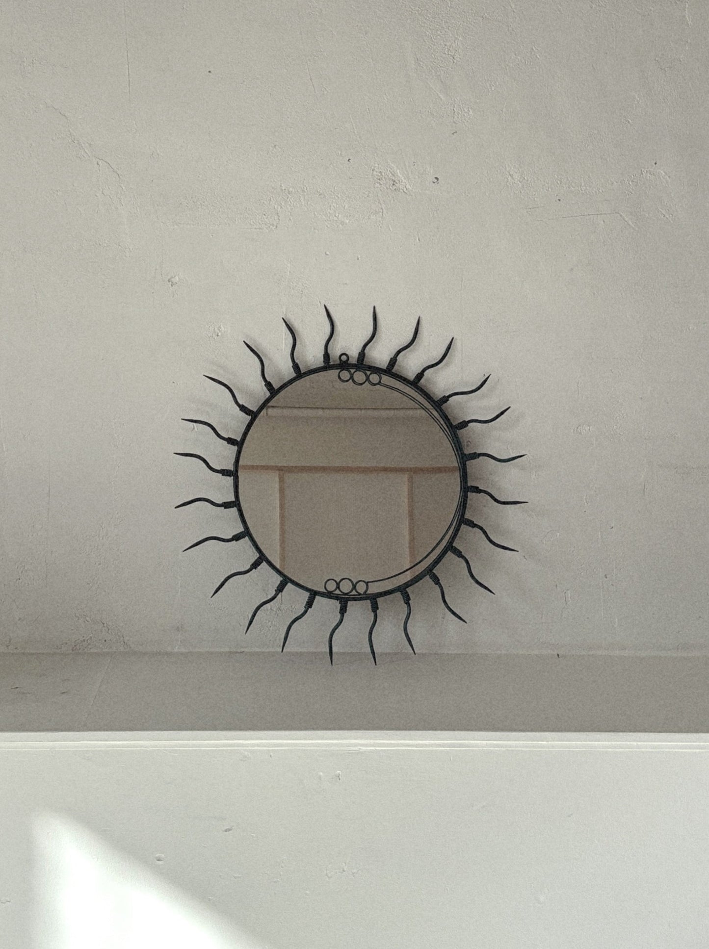 Wrought Iron Sun Mirror