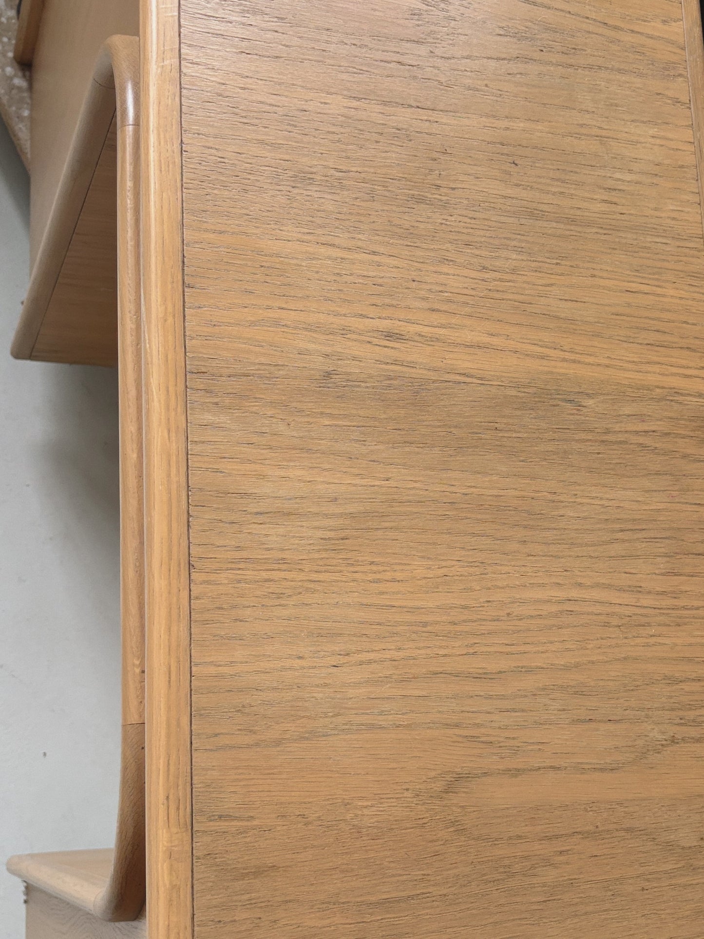 Custom 1980s Curved Oak Desk/Console