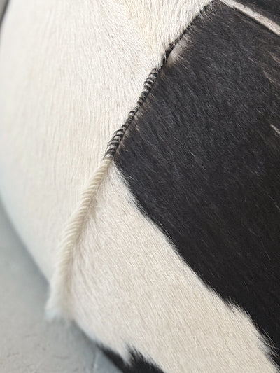 Round Cowhide Ottoman