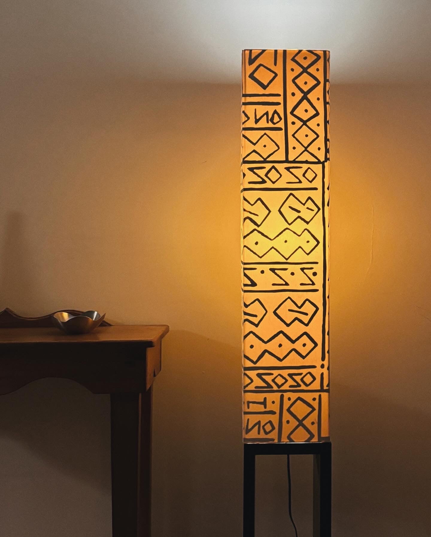 2000s Patterned Fabric Floor Lamp