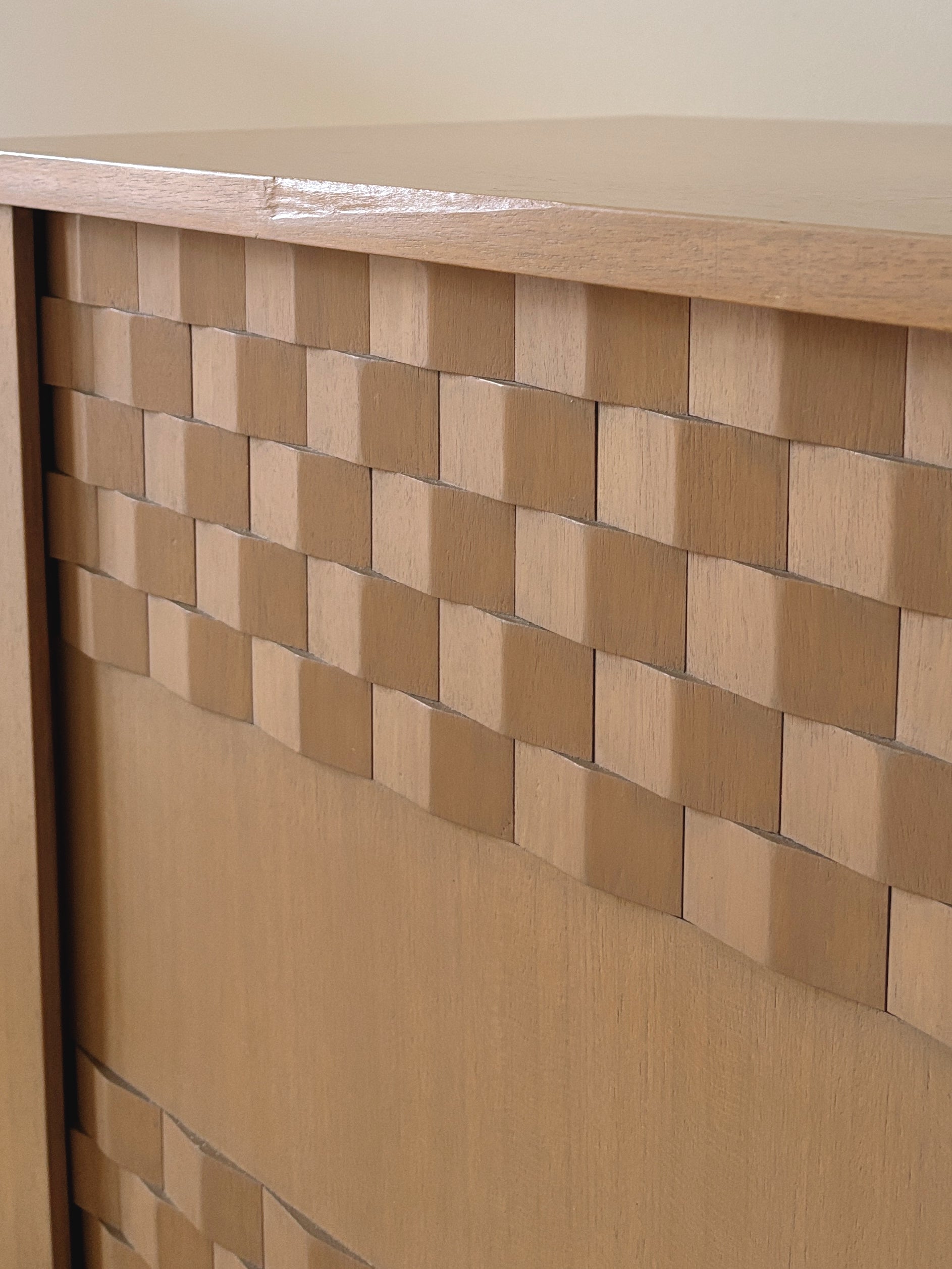 Custom 1980s Textured Sideboard