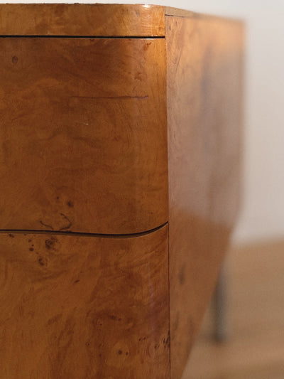 Wave Front Burl Bedside Tables