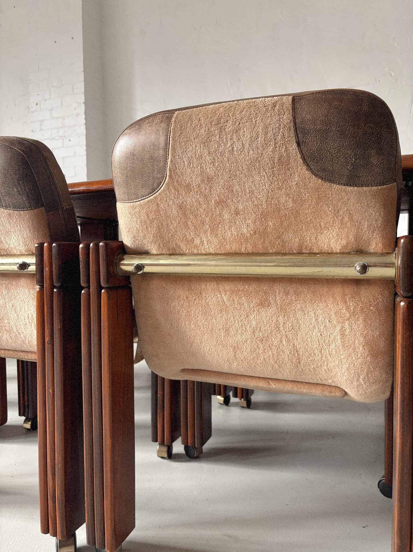 1970s Post + Rail 6 Seat Dining Setting