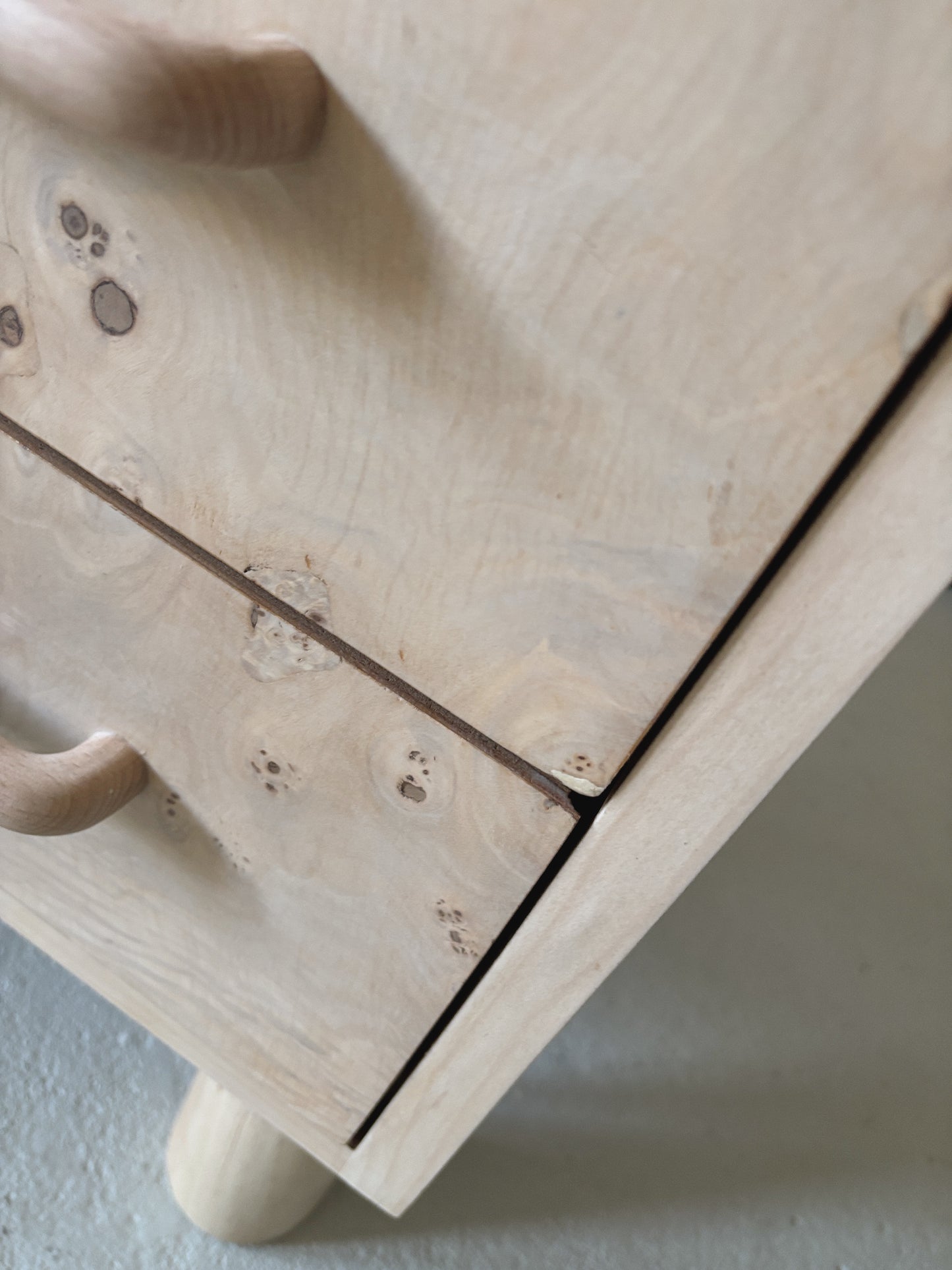 Petite Burl Bedside Tables