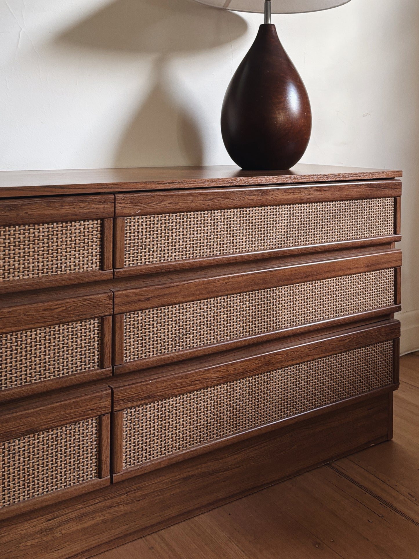 Vintage Rattan Drawers