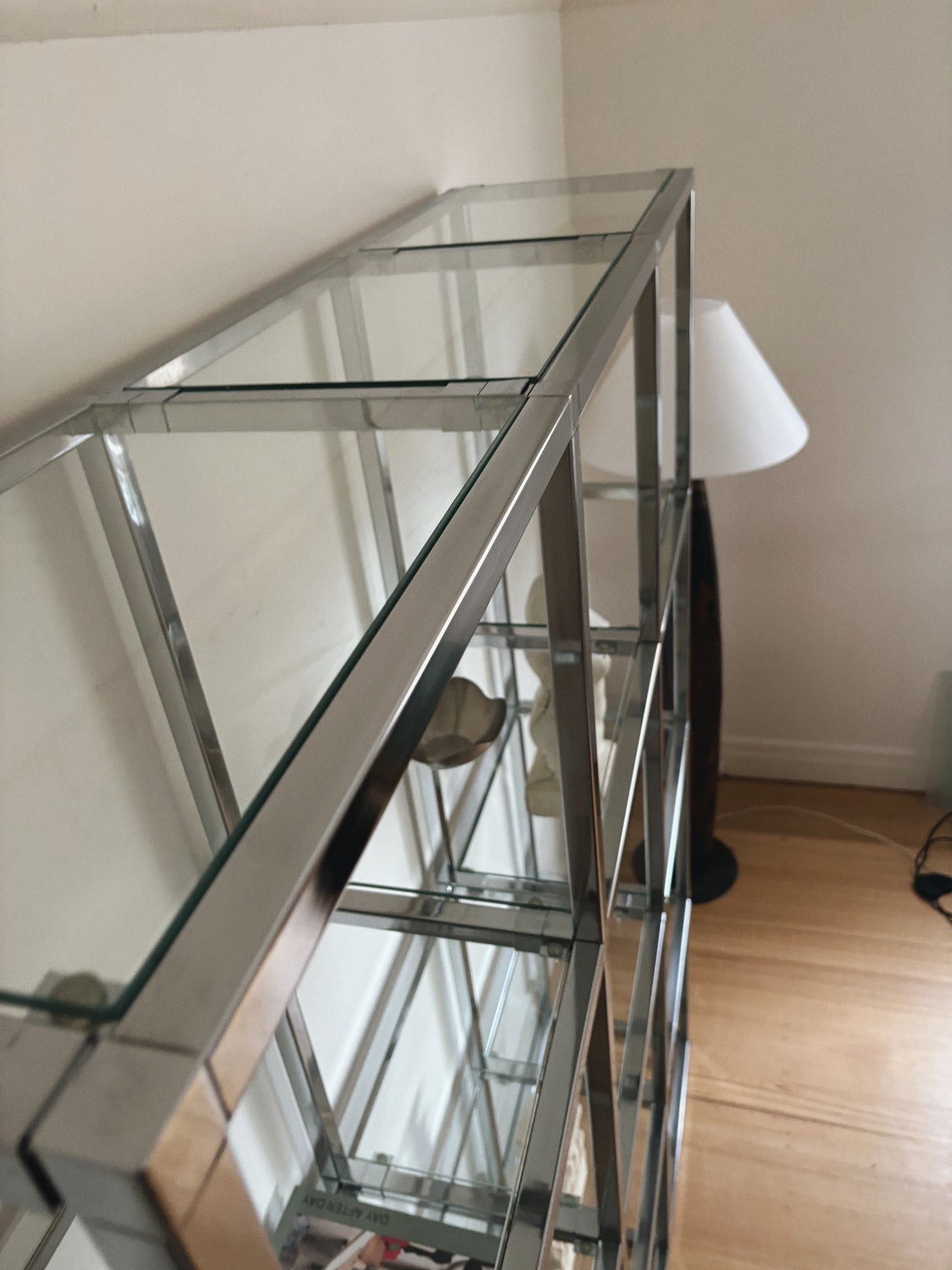 1990s Chrome Shelving Unit