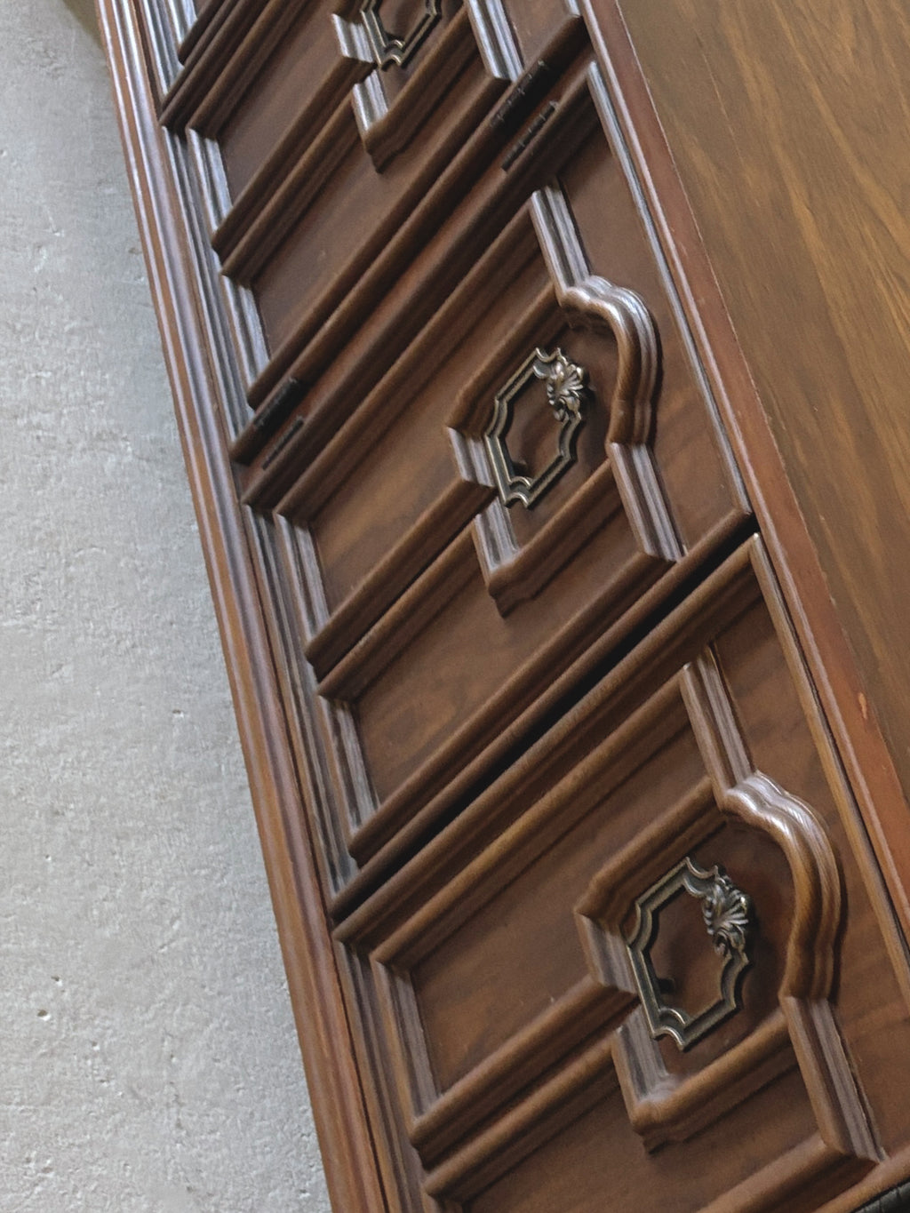 Detailed Brutalist Oak Sideboard