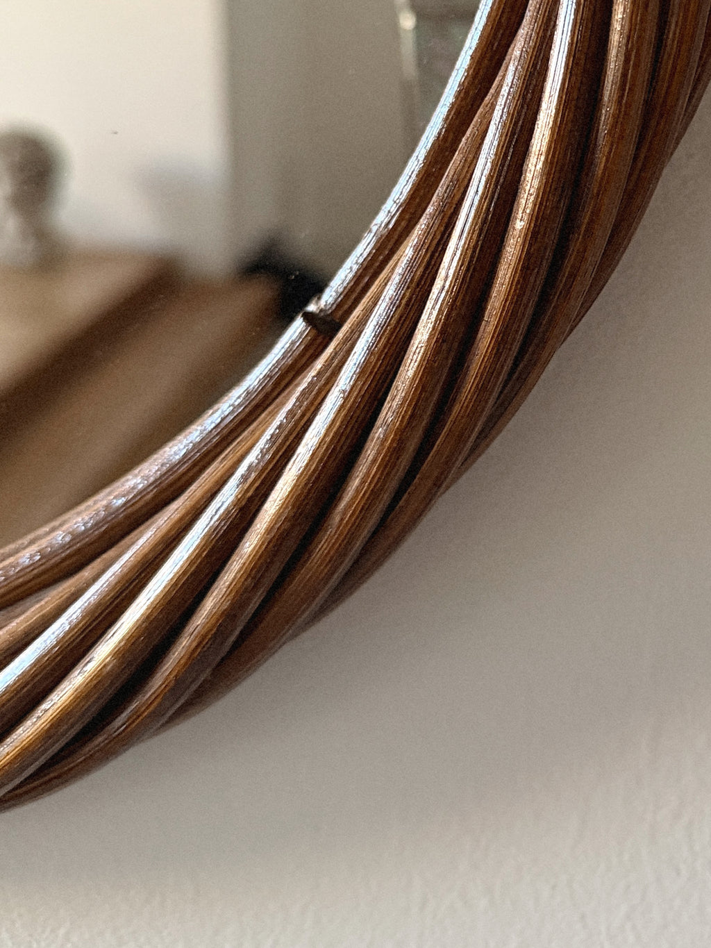 Round Bamboo Mirror