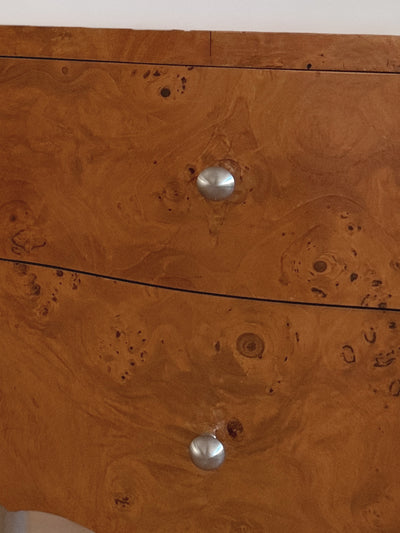 Wave Front Burl Bedside Tables