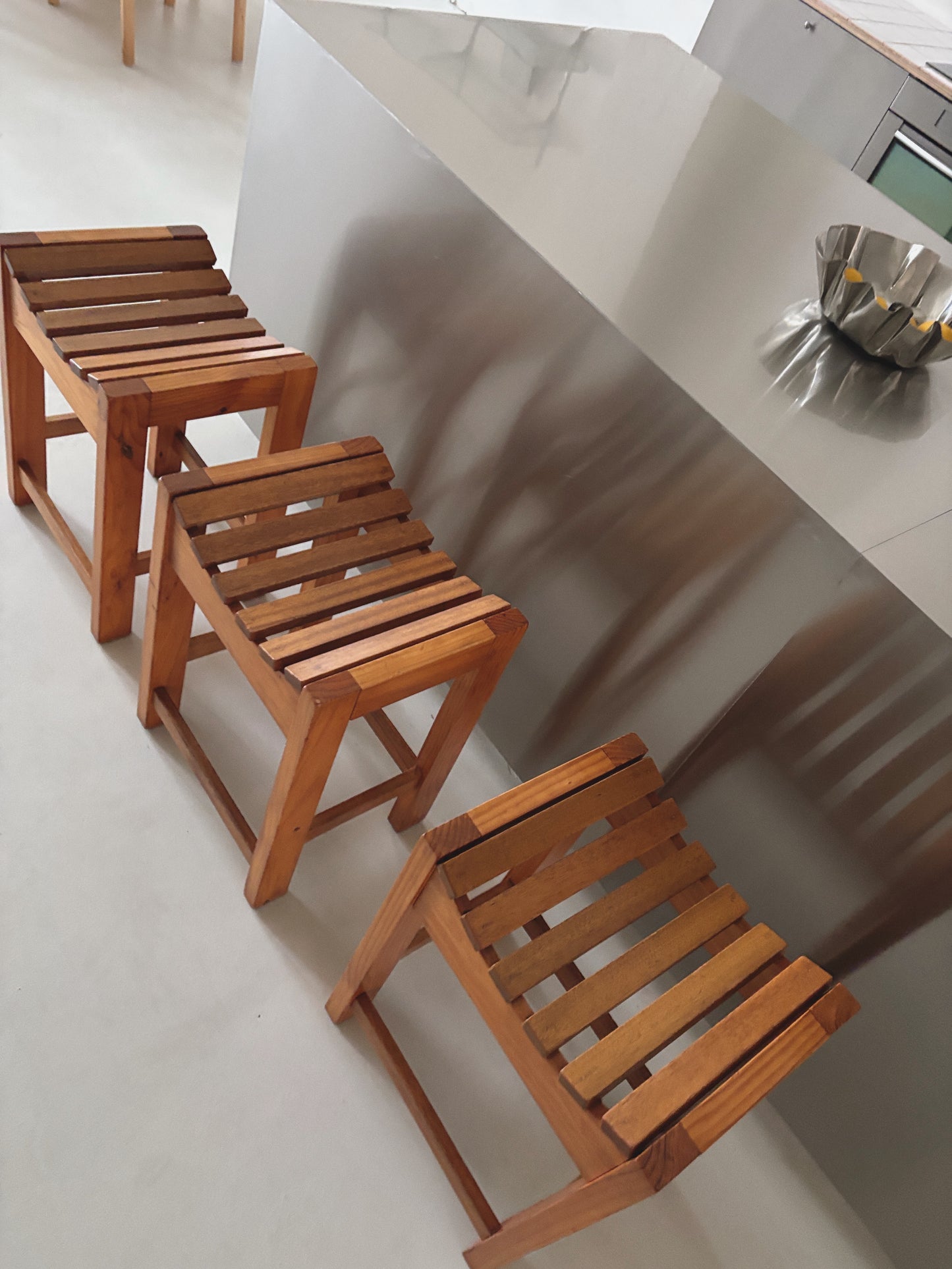 1970s Brutalist Stools