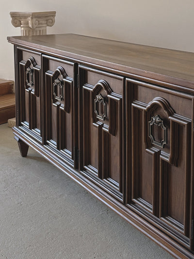 Detailed Brutalist Oak Sideboard