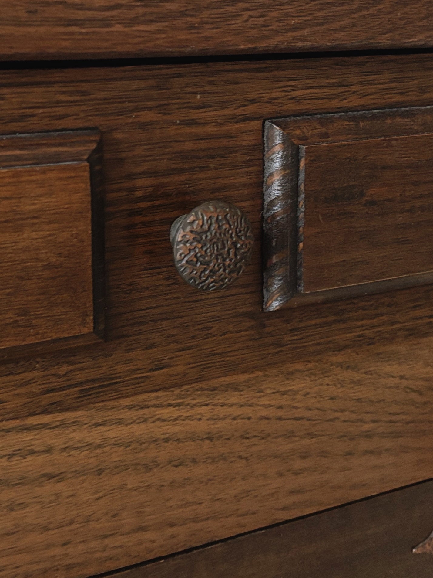 1970s Brutalist Walnut Sideboard