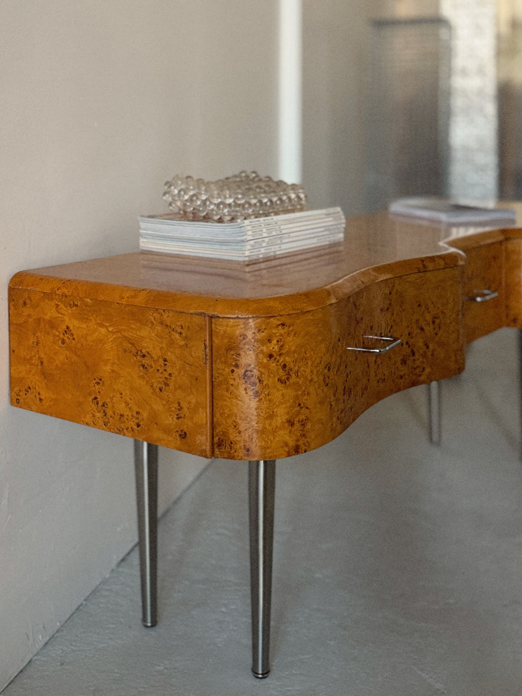 Longline Burl Console Table