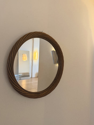 Round Bamboo Mirror