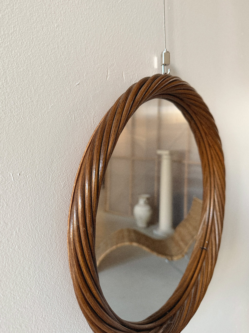 Round Bamboo Mirror