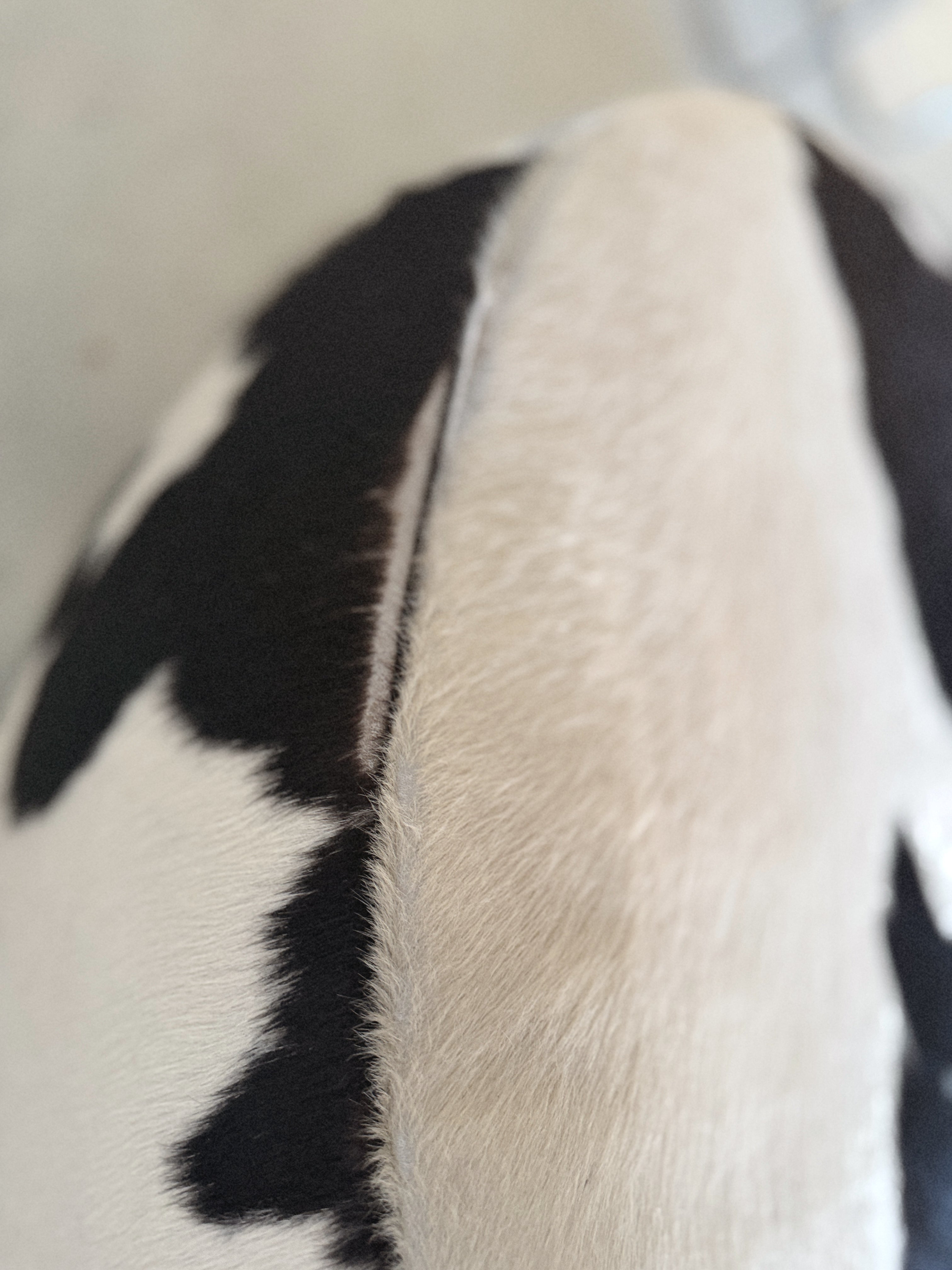 Round Cowhide Ottoman