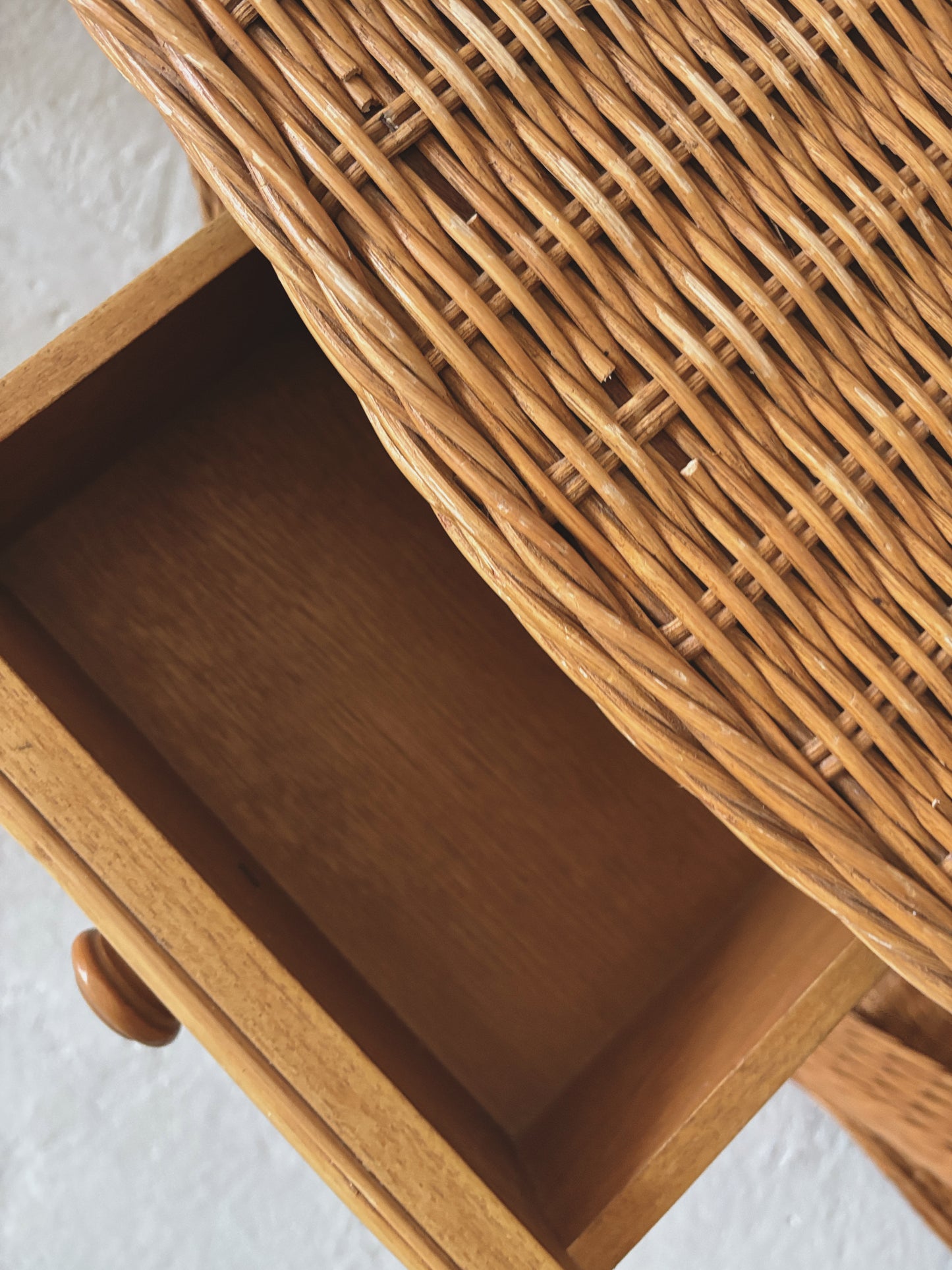 Vintage Rattan Bedside Tables