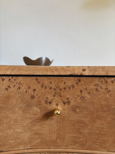 Curve Front Burl Drawers