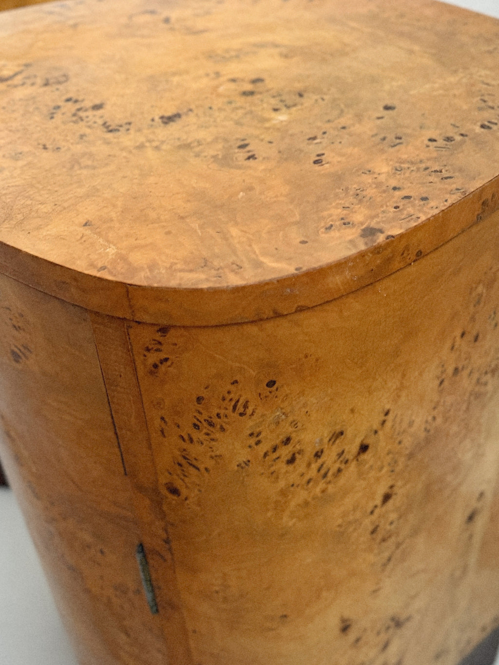 Burl + Walnut Bedside Tables