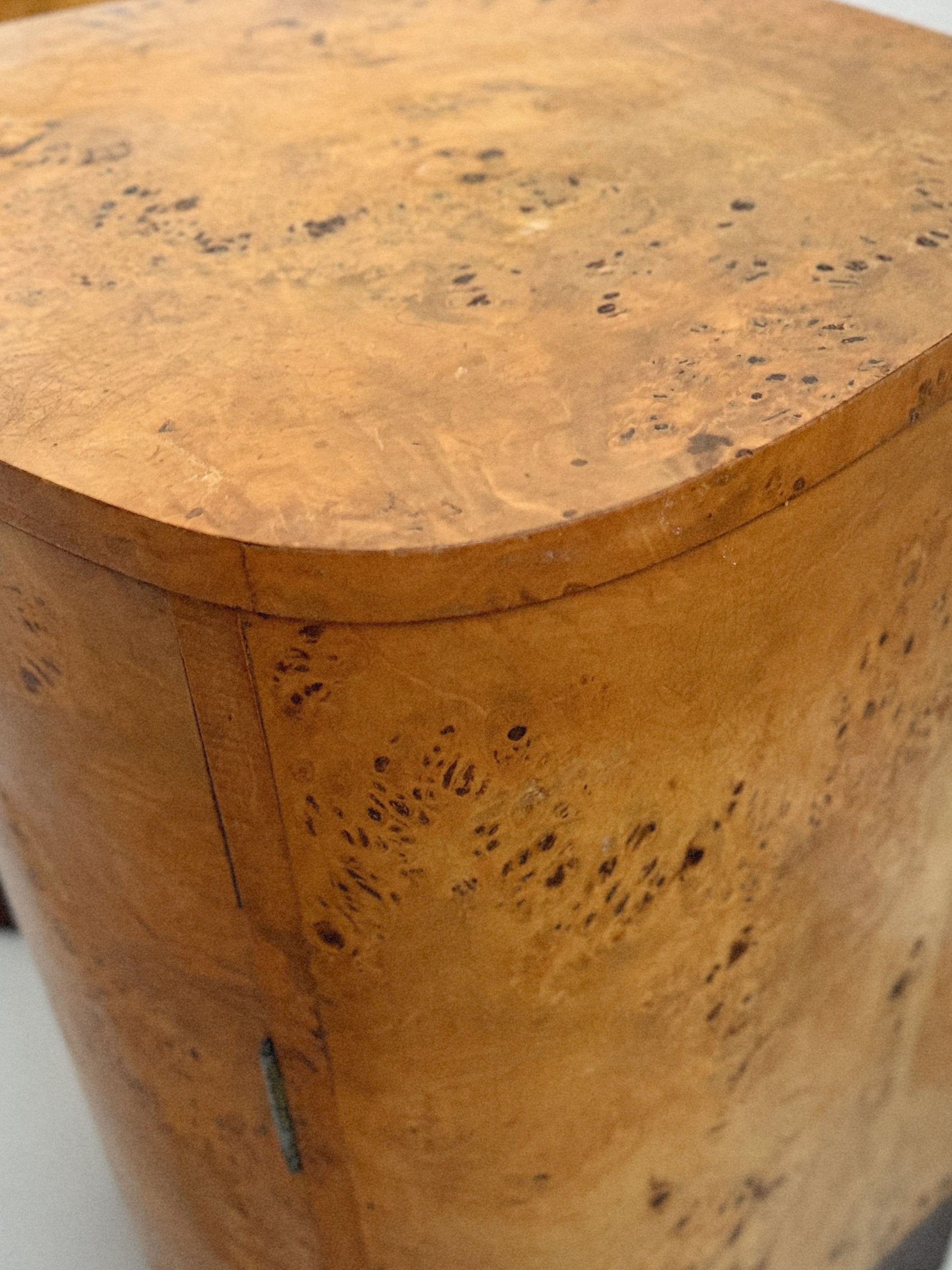 Burl + Walnut Bedside Tables