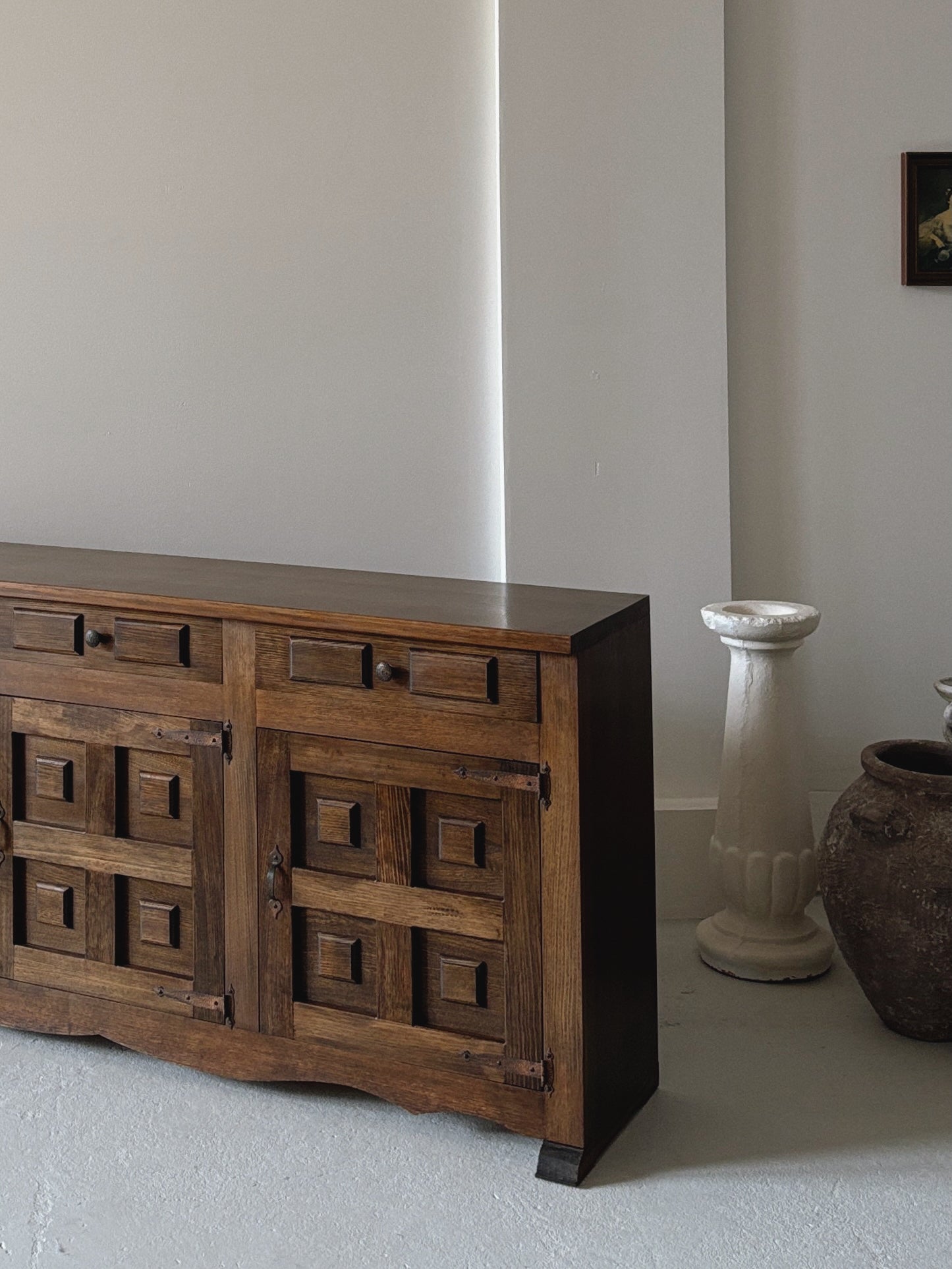 1970s Brutalist Walnut Sideboard