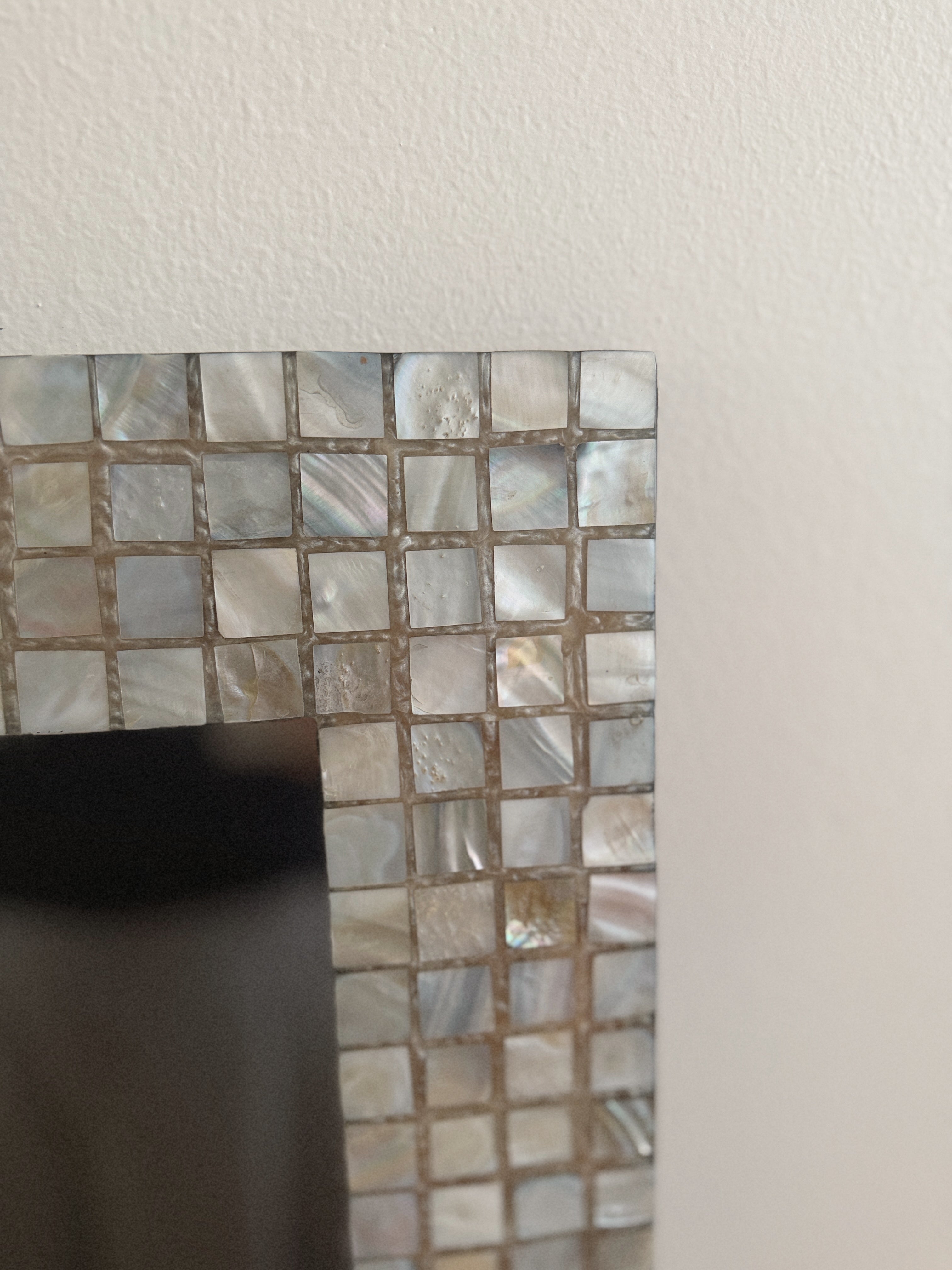 Mosaic Shell Square Mirror