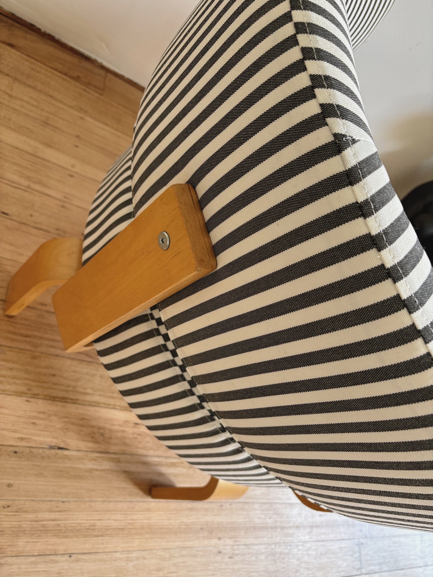 Vintage Ikea Swivel Chair in Stripe