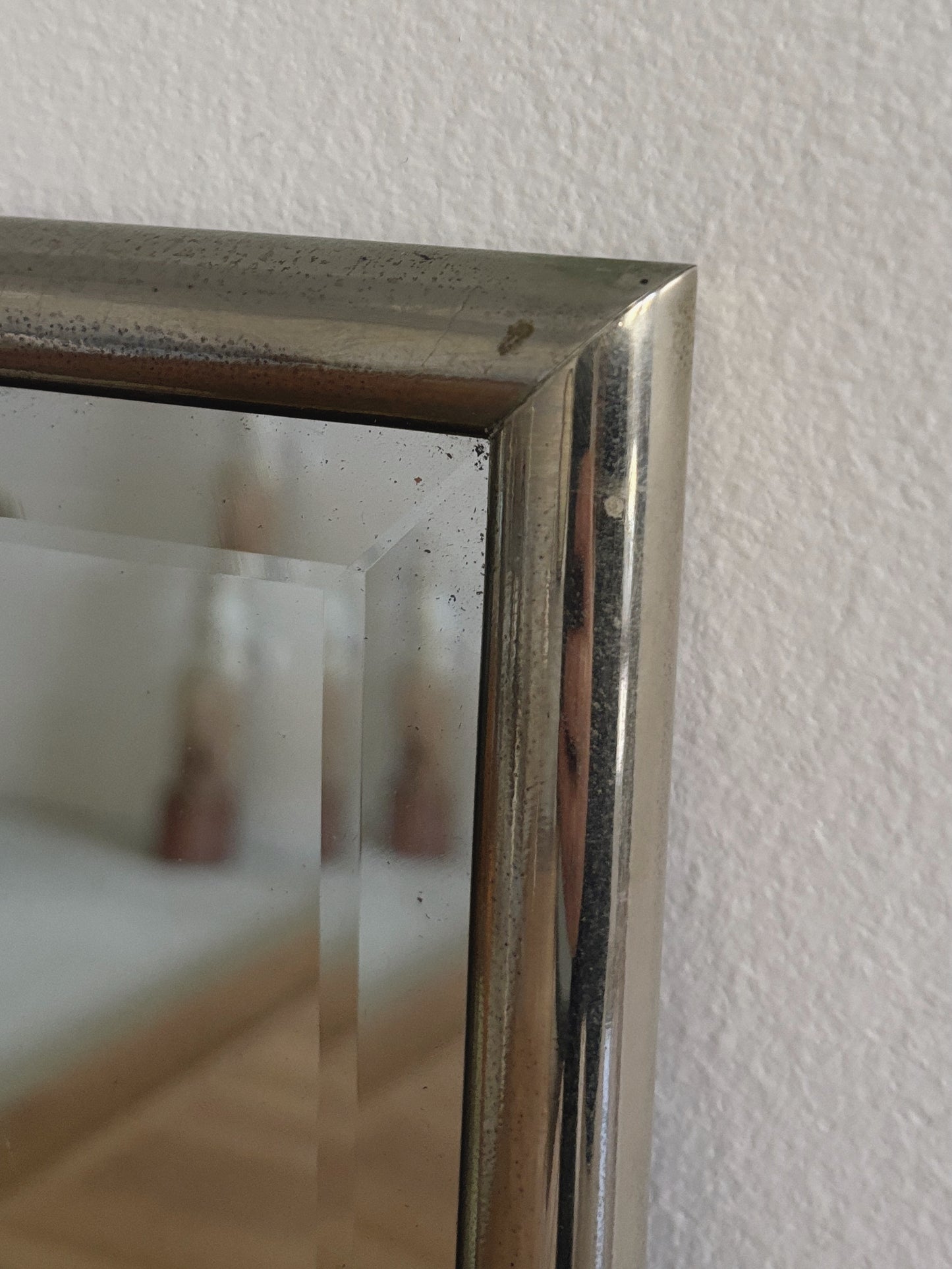 Vintage Silver Ledge Mirror