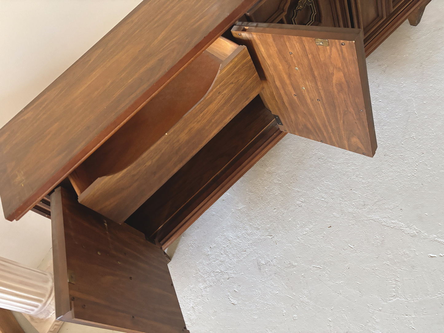 Detailed Brutalist Oak Sideboard
