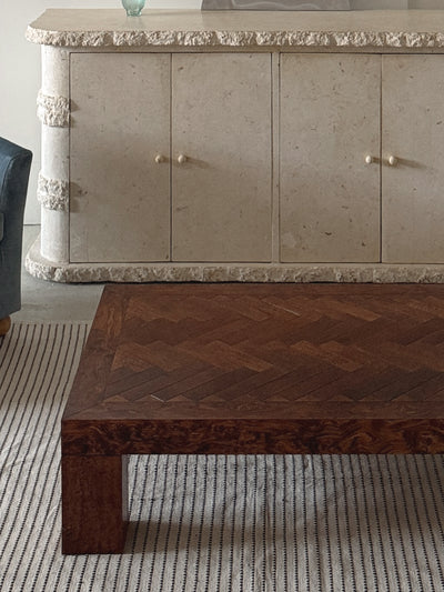 Burl Inlay Coffee Table