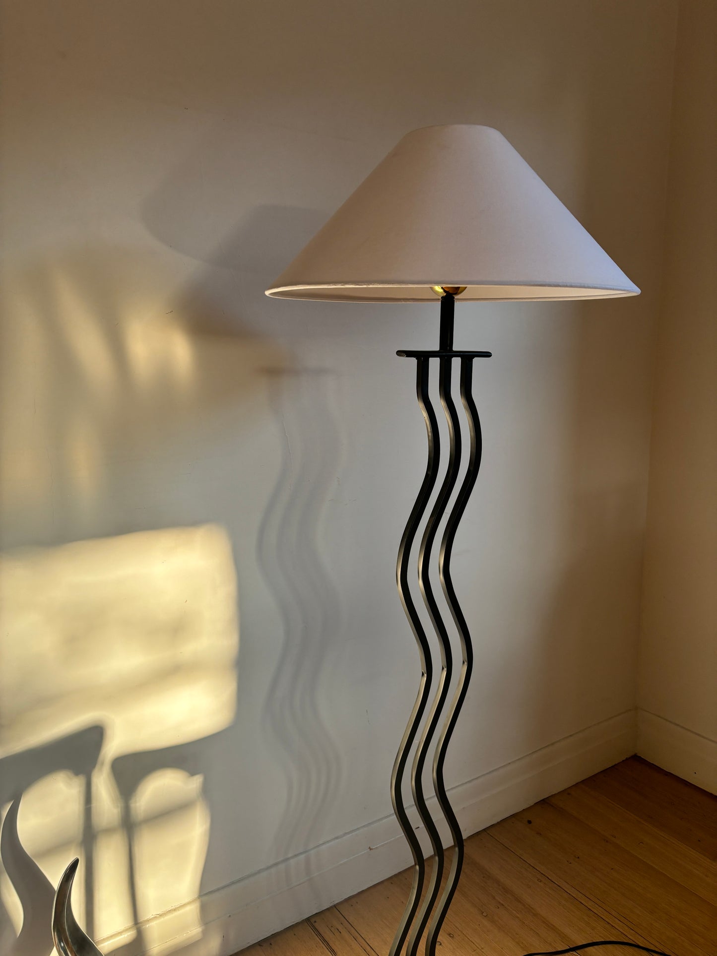 1980s Triple Wiggle Floor Lamp