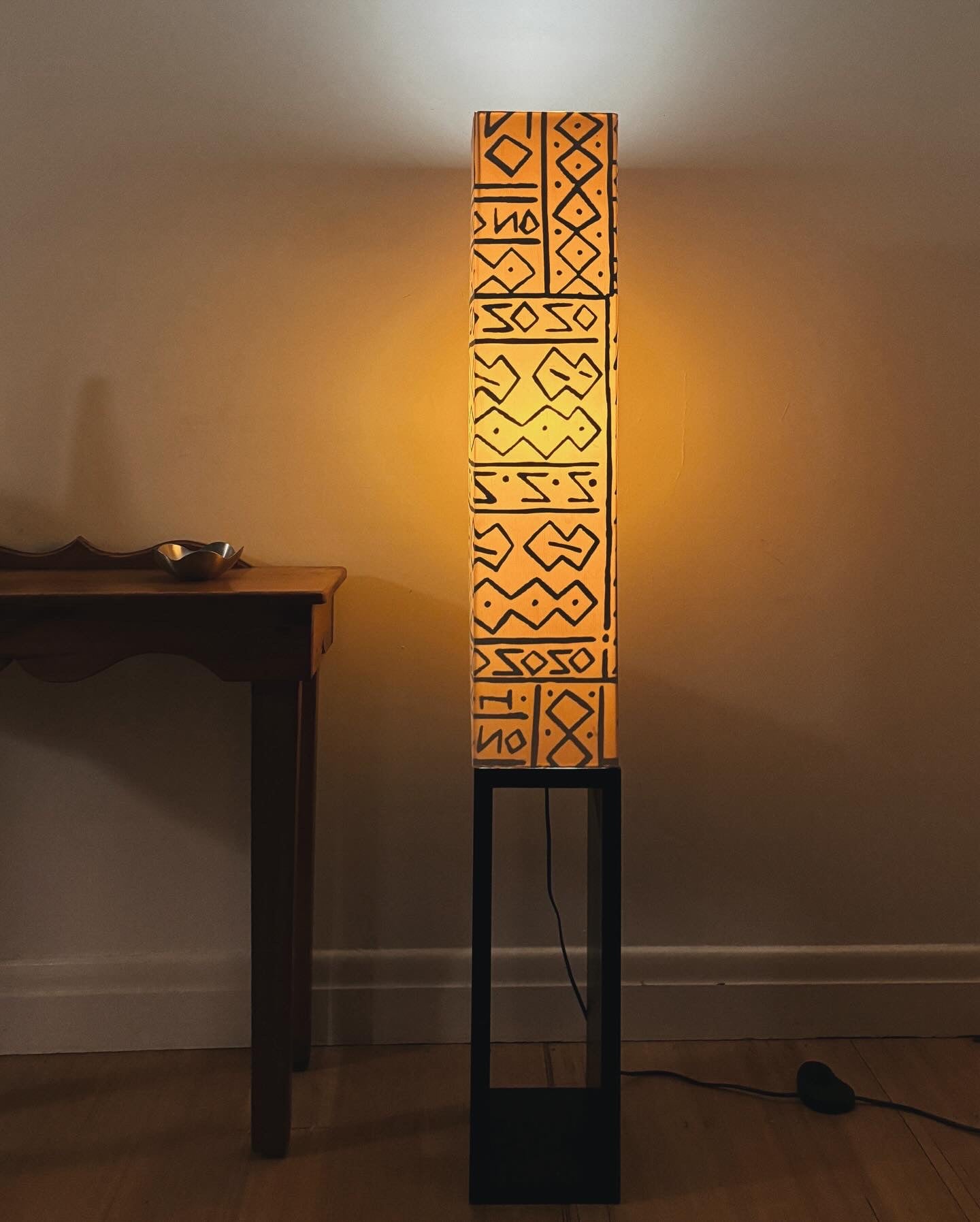 2000s Patterned Fabric Floor Lamp