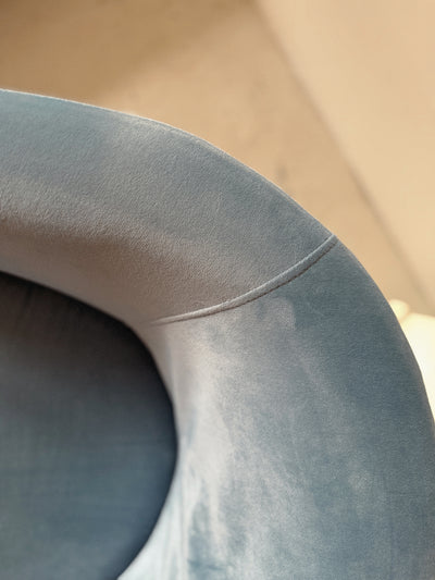 Blue Velvet Armchair