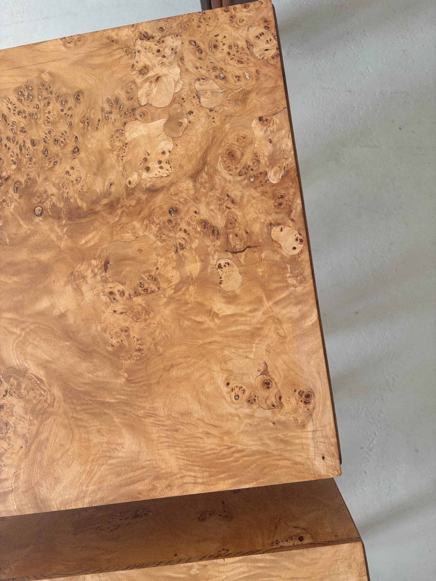 Curvy Burl Bedside Tables